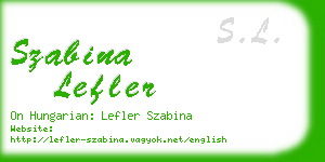 szabina lefler business card